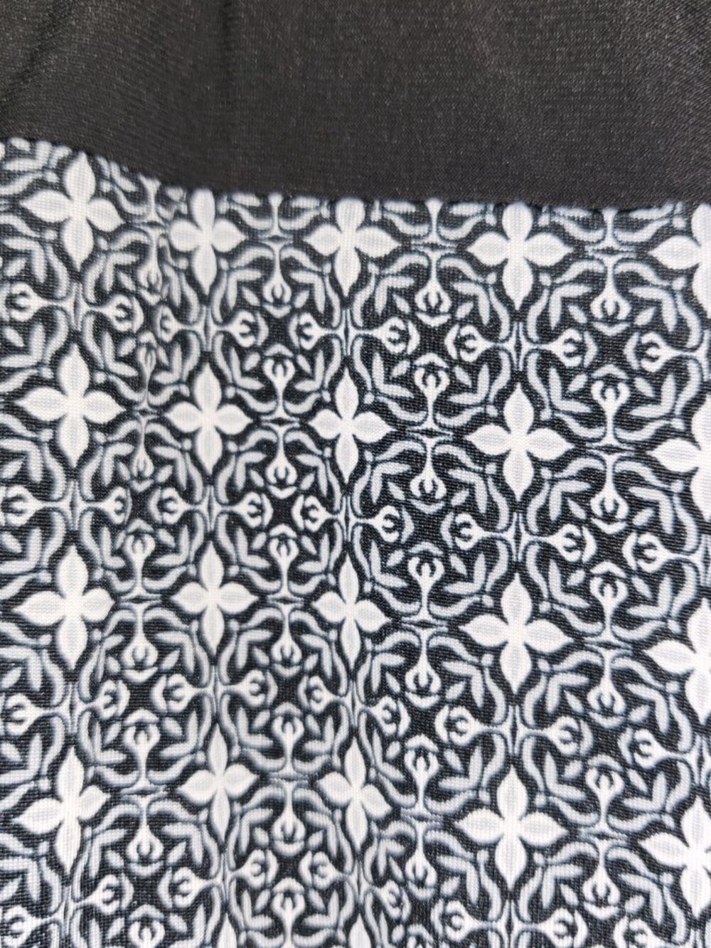 Ashley Blue Woman's Wide Leg Palazzo Pants Size Large Black/White Geometric - Picture 3 of 7